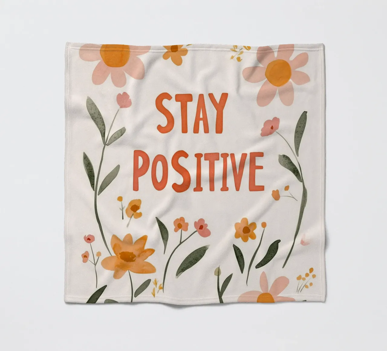 Stay Positive No 2 coperta in pile da treechild