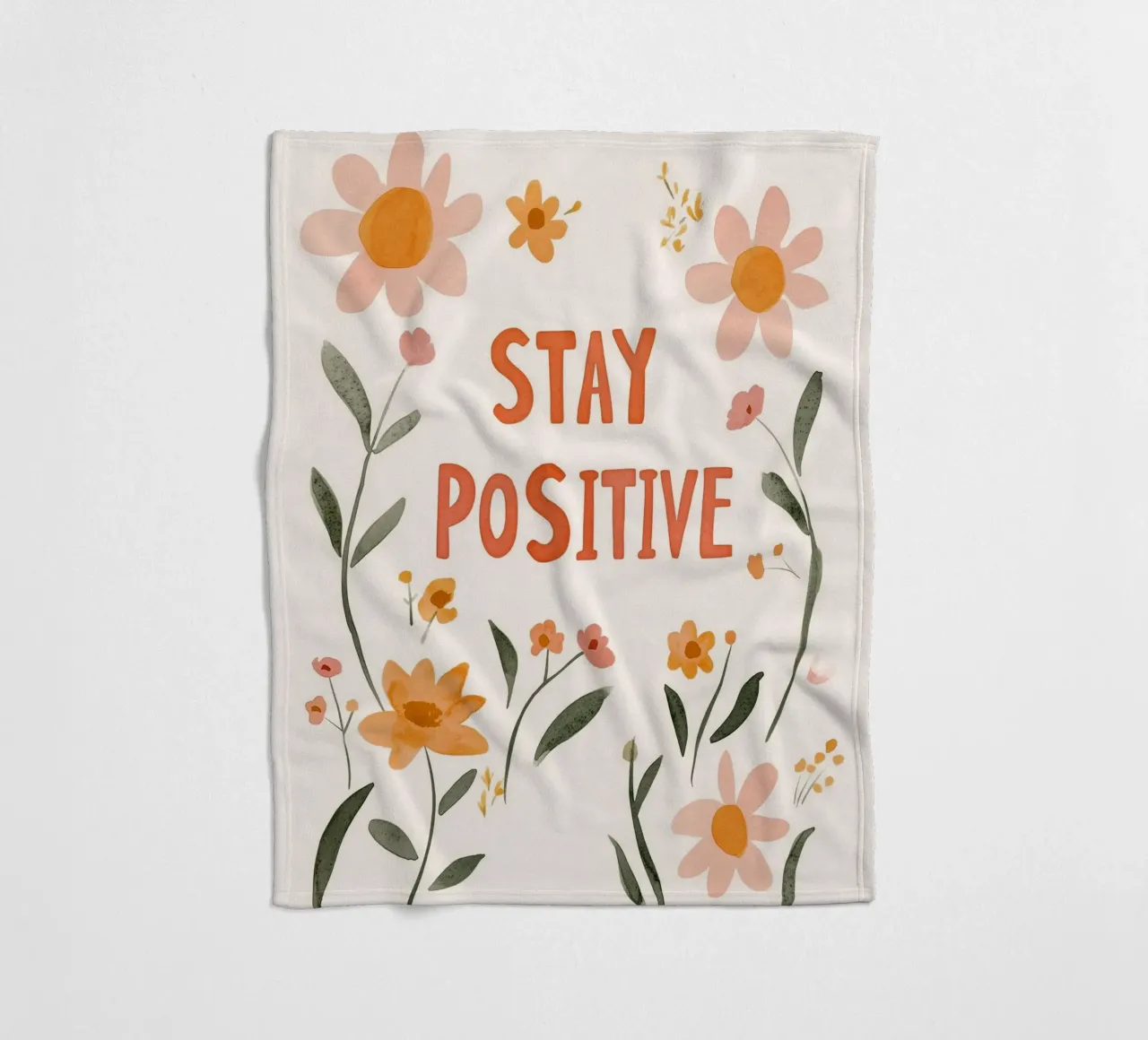 Stay Positive No 2 coperta in pile da treechild