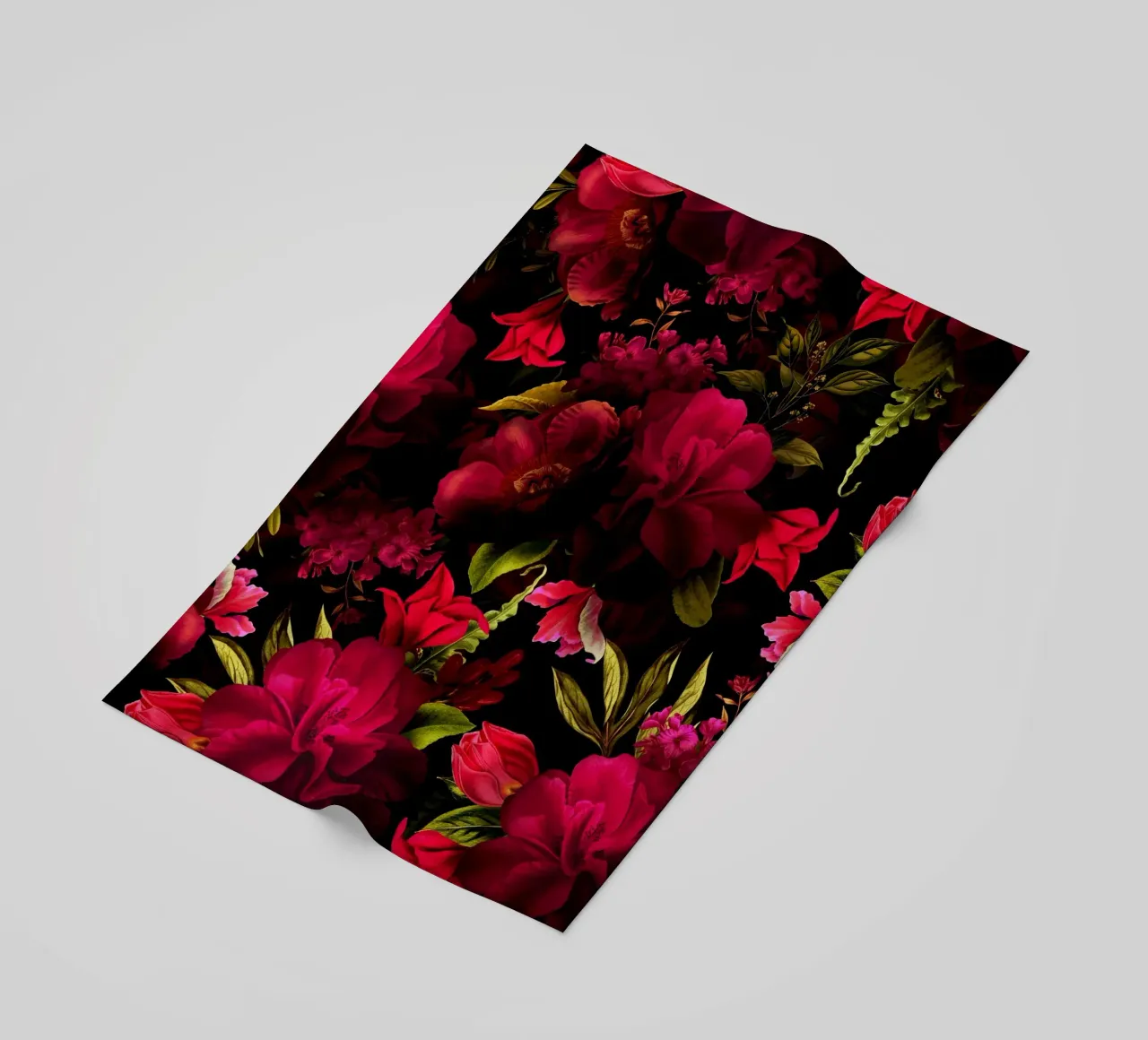 Scuro Moody Borgogna Midnight Vintage Fiori Giardino telo mare da Flower Garden - Uta Naumann