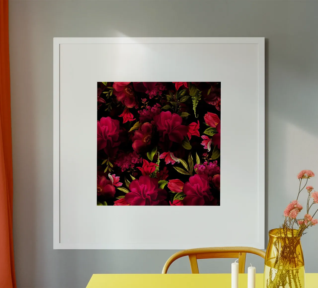 Scuro Moody Borgogna Midnight Vintage Fiori Giardino carta hahnemühle da Flower Garden - Uta Naumann