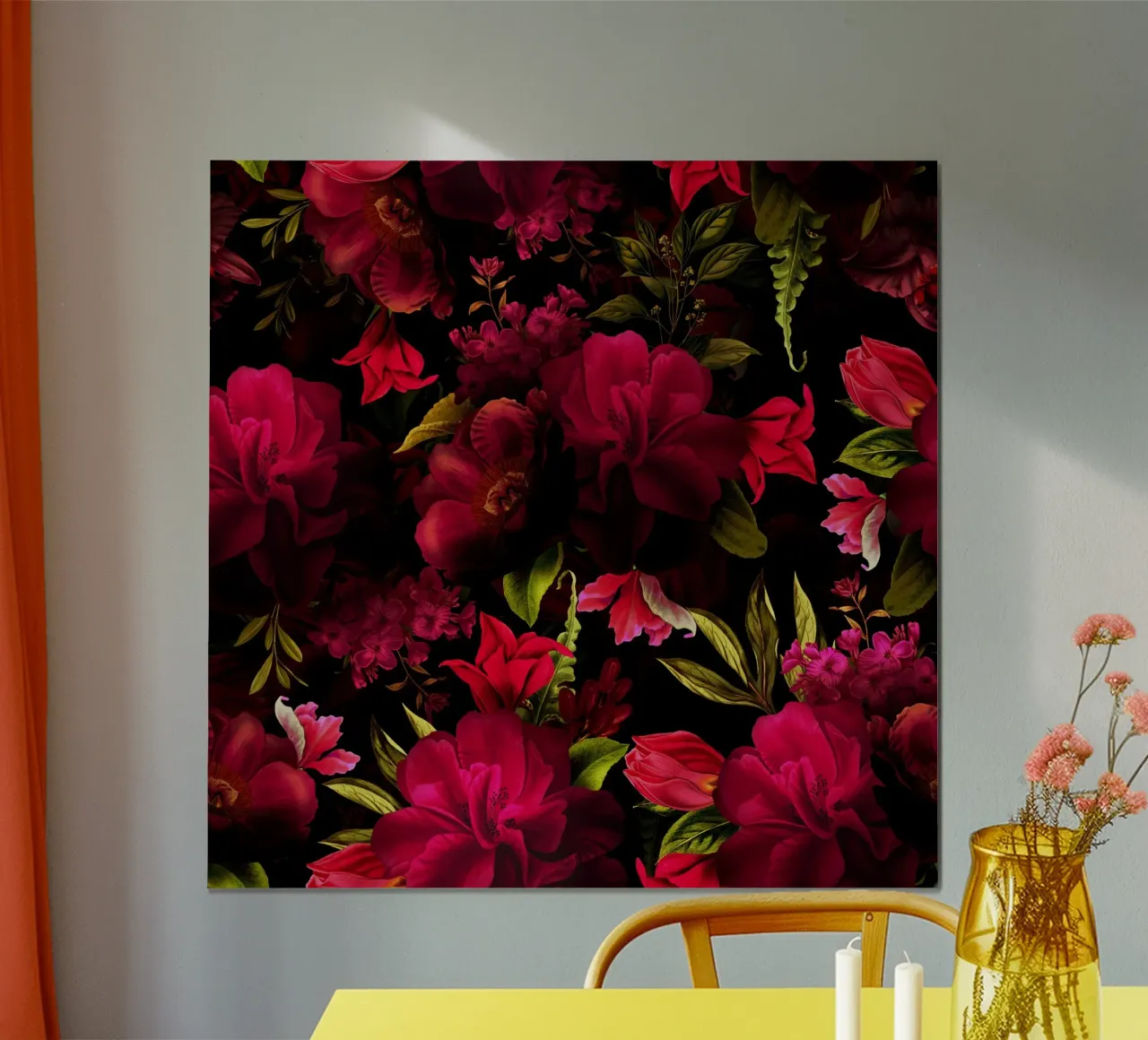 Scuro Moody Borgogna Midnight Vintage Fiori Giardino carta hahnemühle da Flower Garden - Uta Naumann