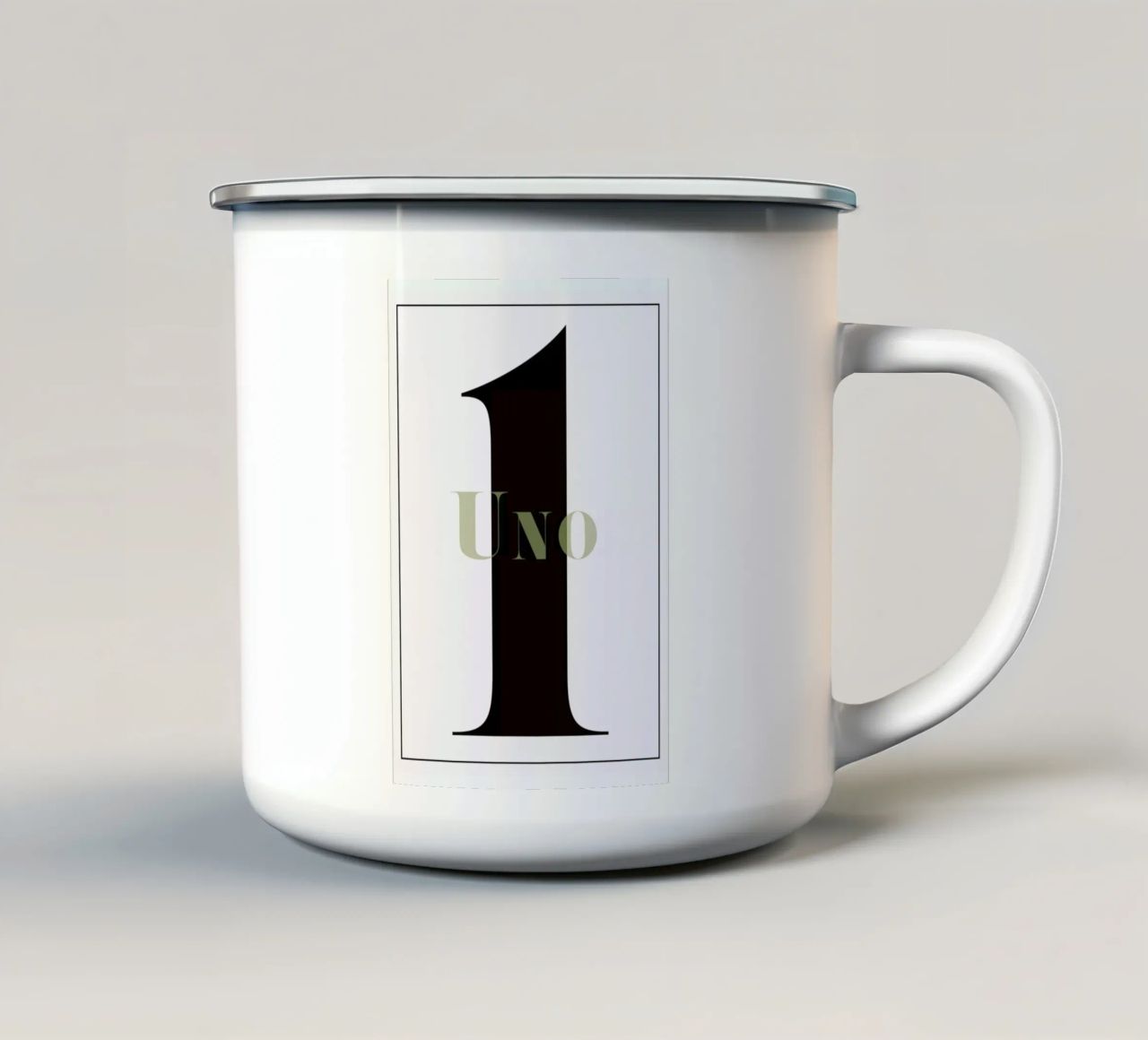 Numero 1 tazza in smalto da In Full Color
