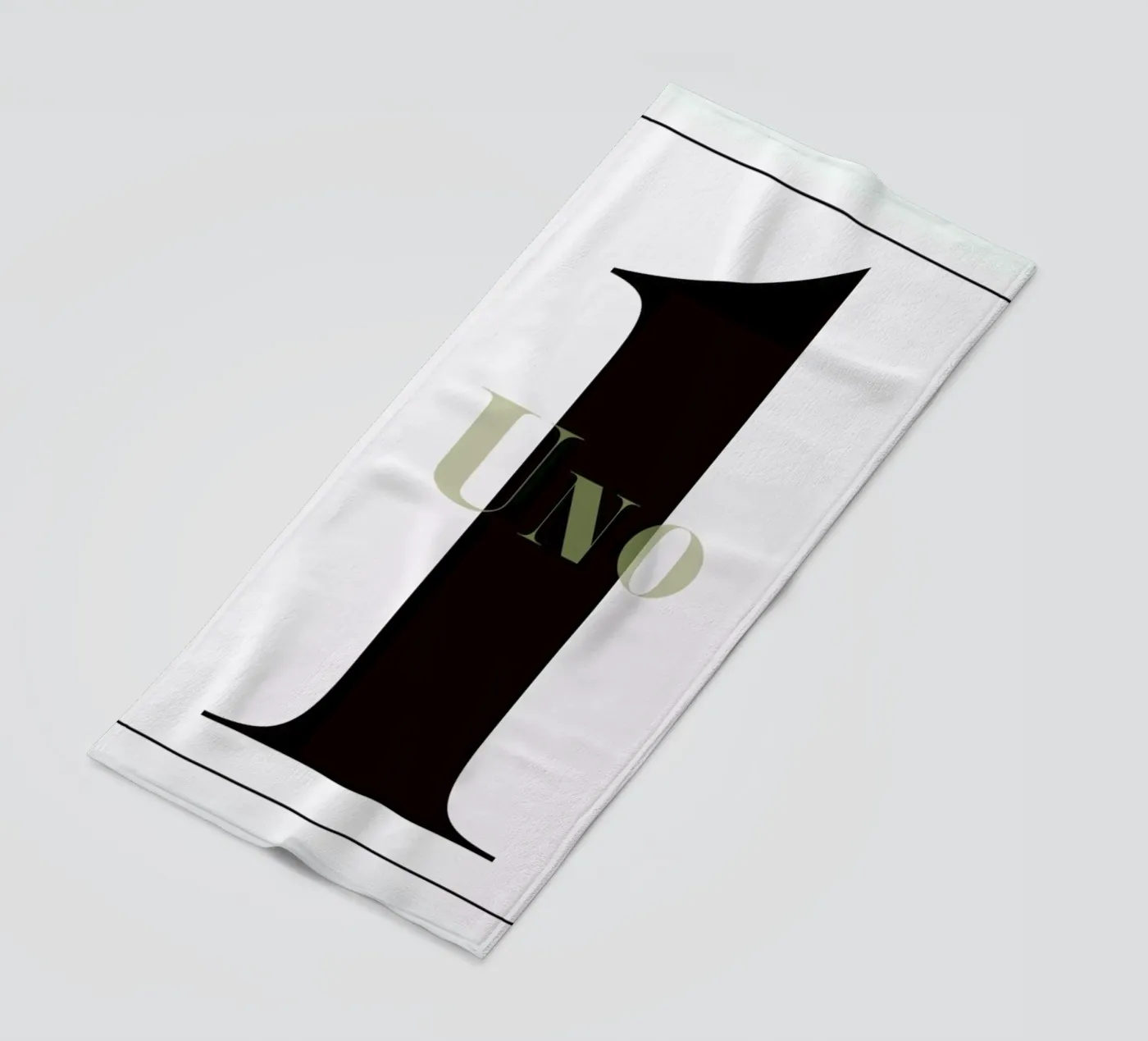 Numero 1 beach towel by In Full Color