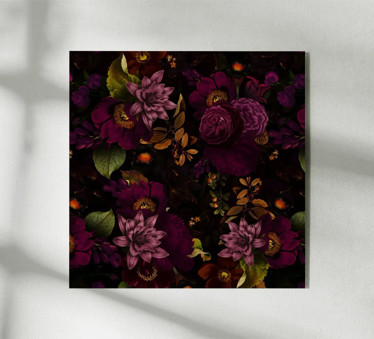 Drammatico roseto borghese di mezzanotte plexiglass da Flower Garden - Uta Naumann