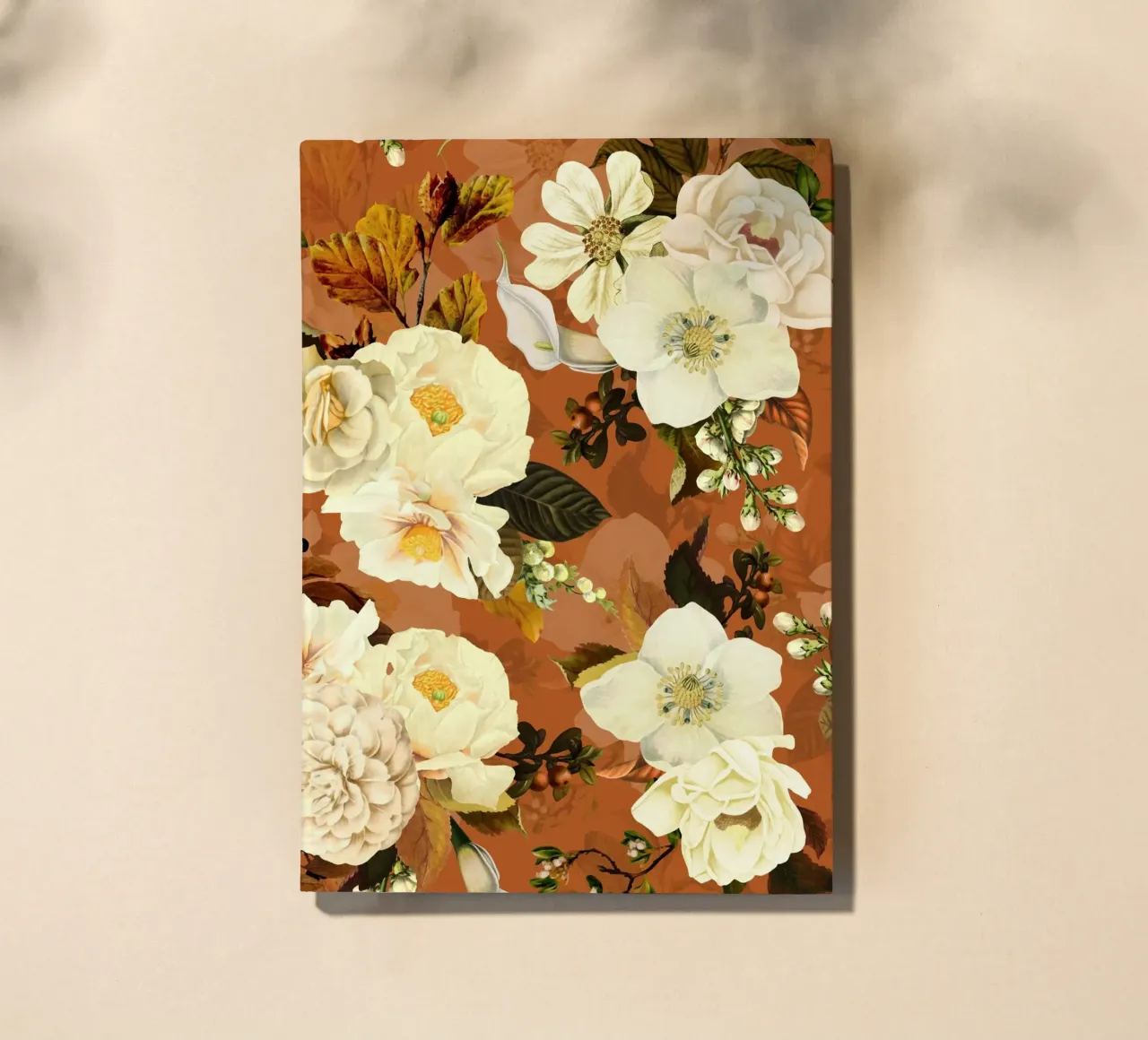 Cream Nostalgic Autumnal Flower Garden notebook by Flower Garden - Uta Naumann