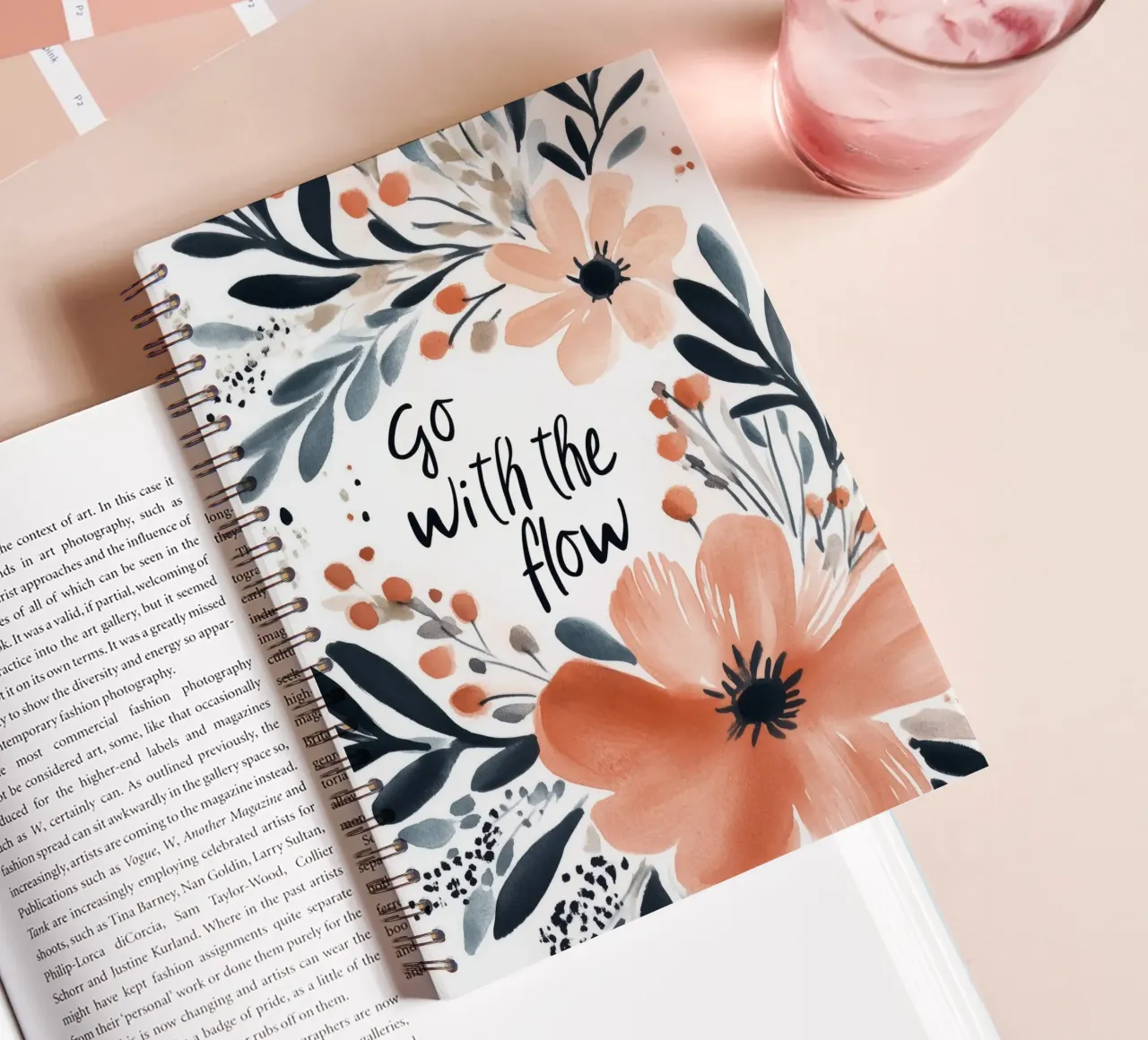 Go With The Flow No 2 carnet à spirale de treechild