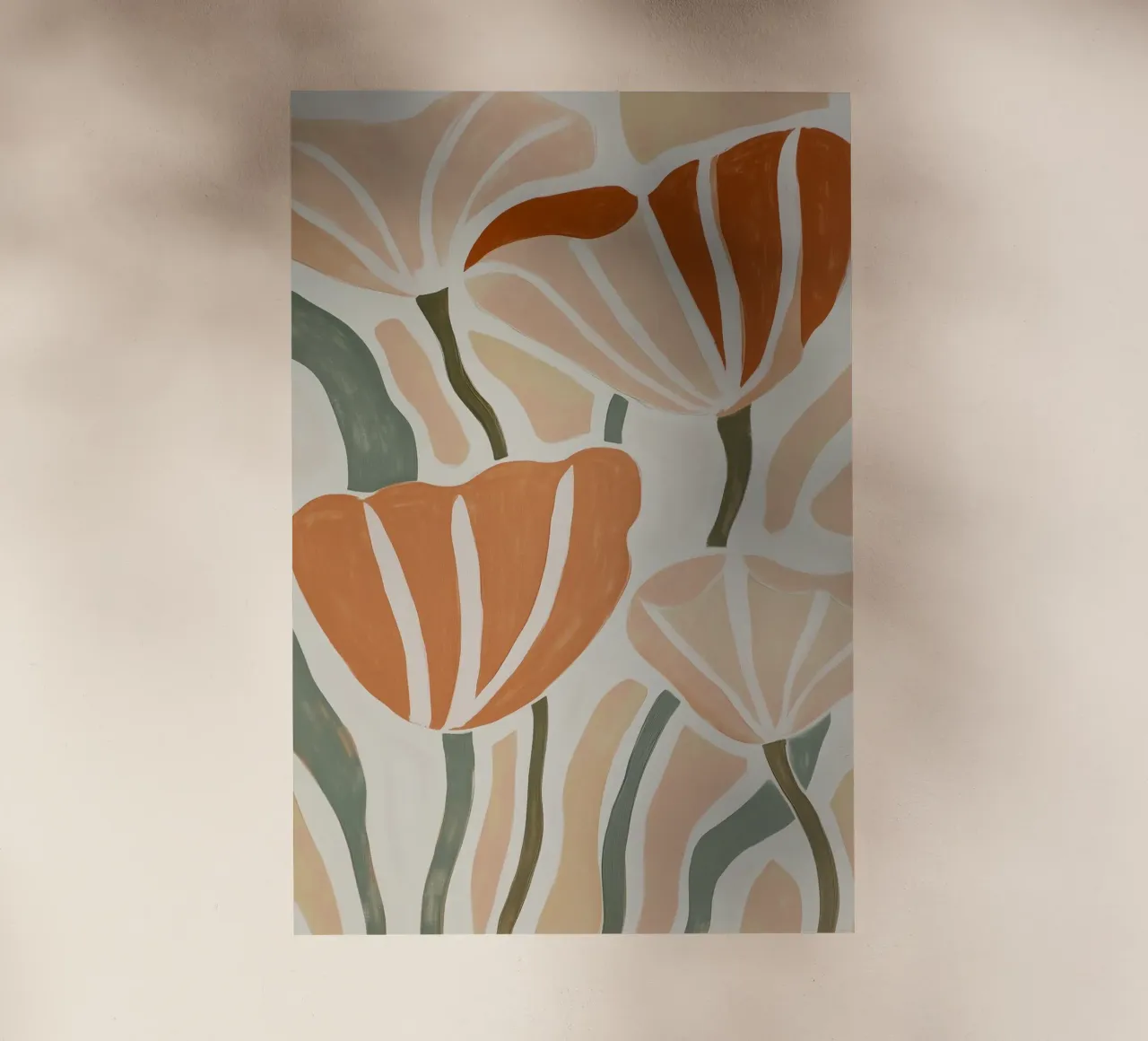Fiori astratti pellicola backlit da Melloi Art Print