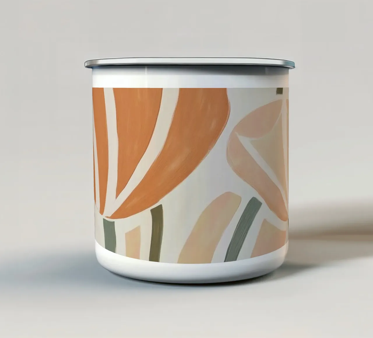 Fiori astratti tazza in smalto da Melloi Art Print