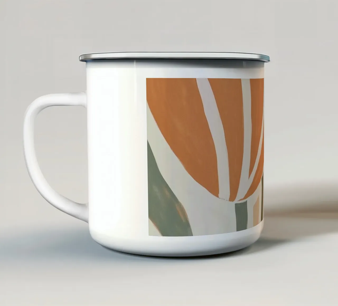 Fiori astratti tazza in smalto da Melloi Art Print