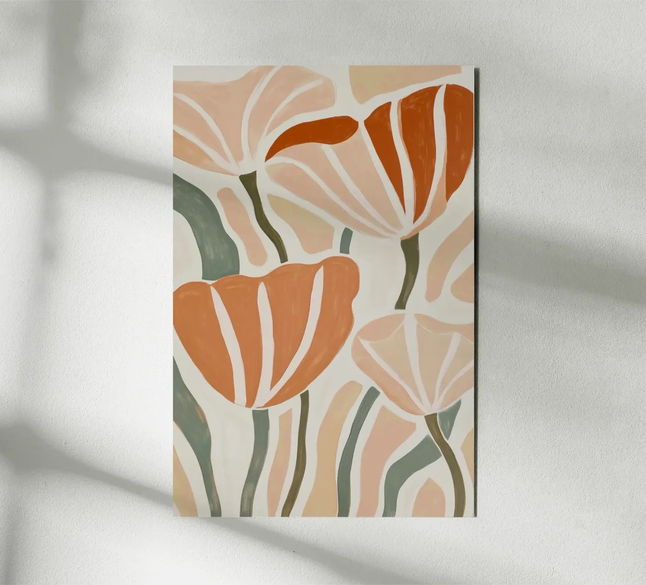 Fiori astratti alluminio dibond da Melloi Art Print