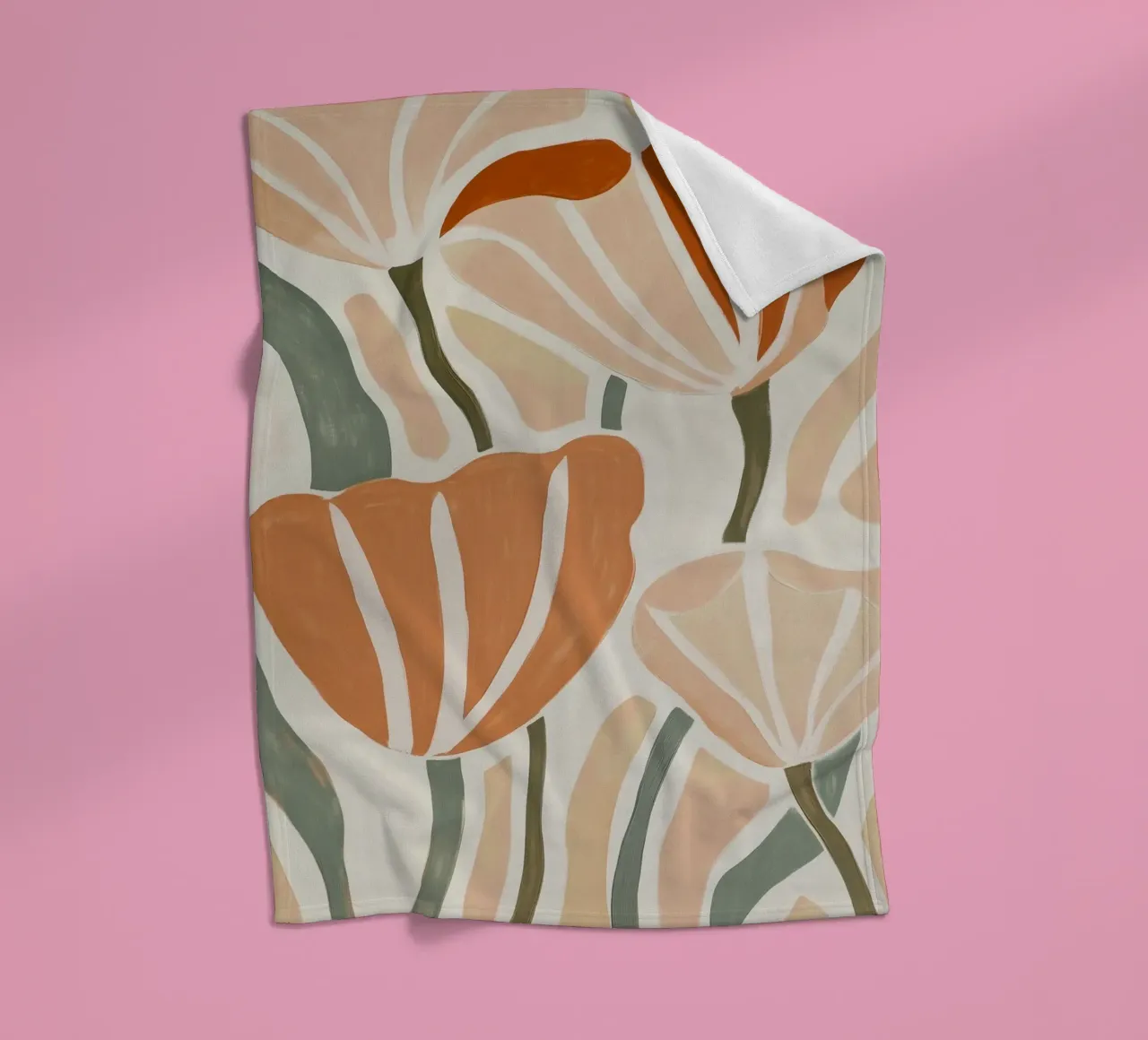 Fiori astratti coperta in pile da Melloi Art Print