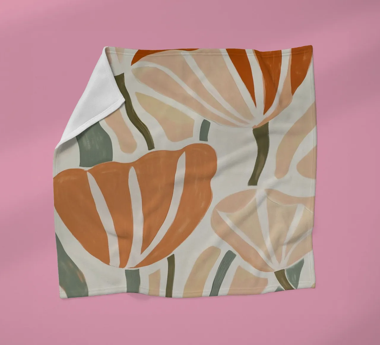 Fiori astratti coperta in pile da Melloi Art Print