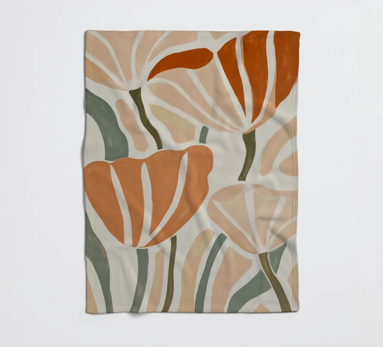 Fiori astratti coperta in pile da Melloi Art Print