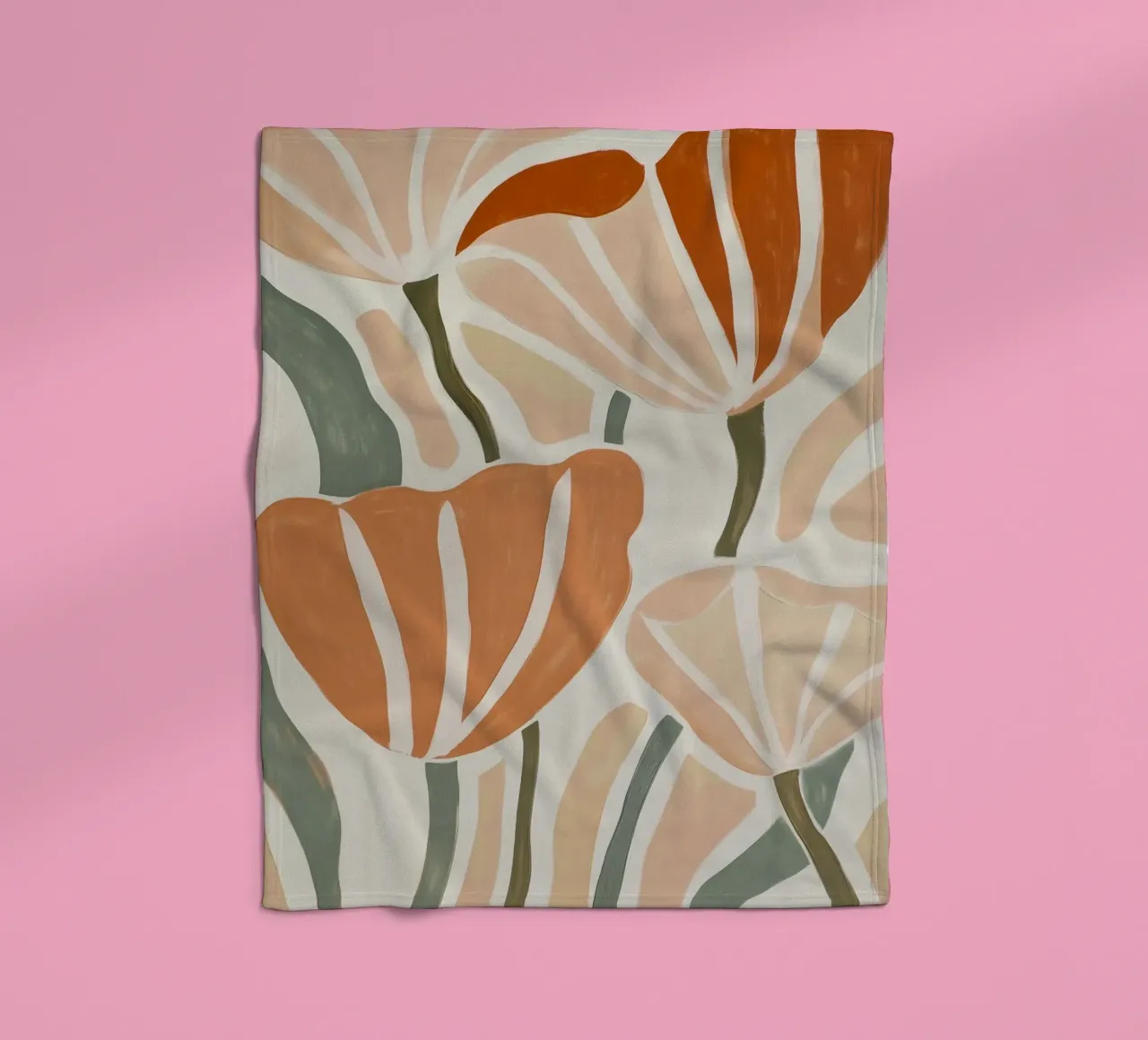 Fiori astratti coperta in pile da Melloi Art Print