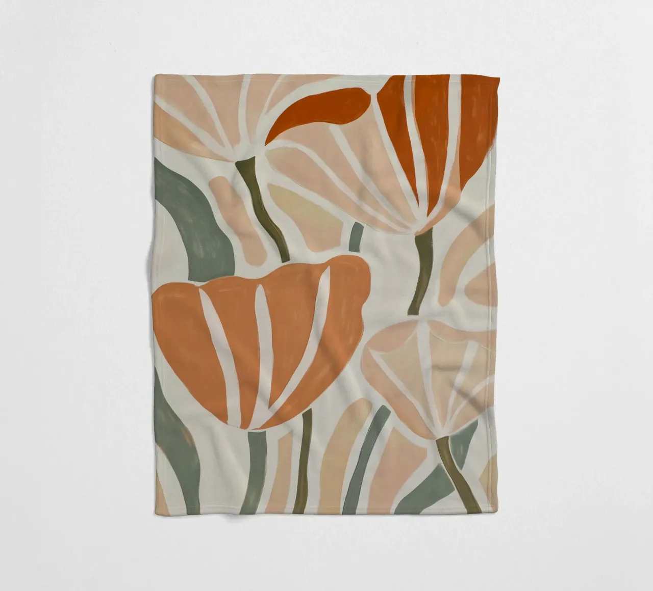 Fiori astratti coperta in pile da Melloi Art Print
