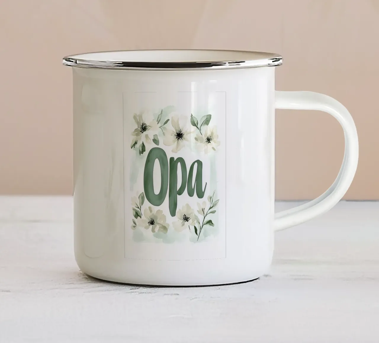 Opa No 3 emaille mok van treechild