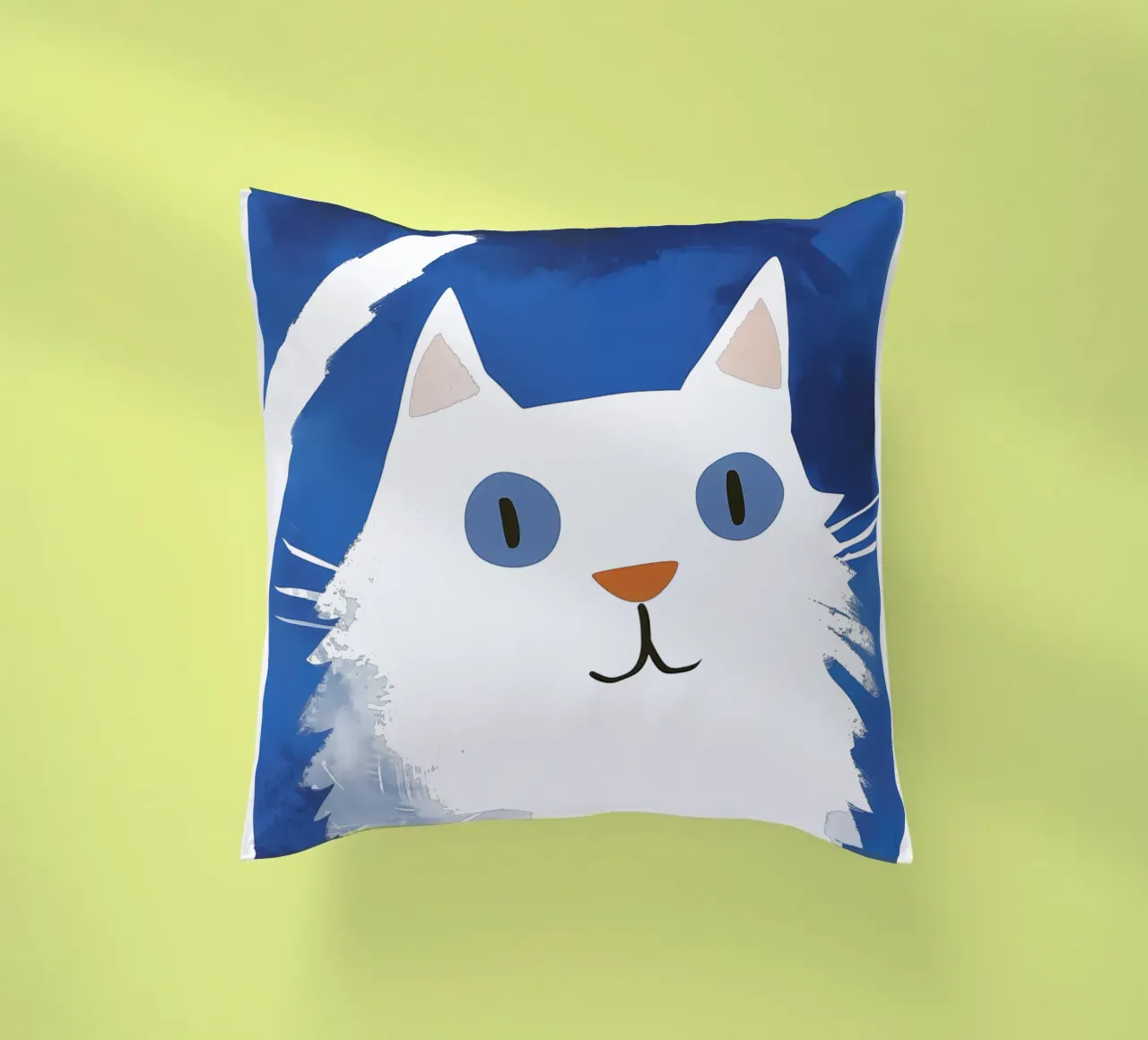 Simpatico gatto bianco per bambini cuscino da Autofocus
