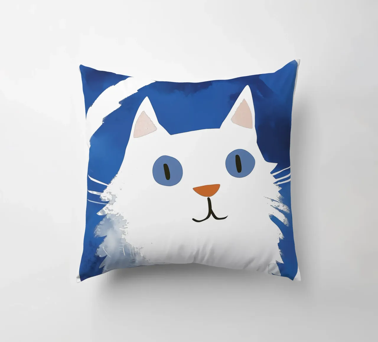 Simpatico gatto bianco per bambini cuscino da Autofocus