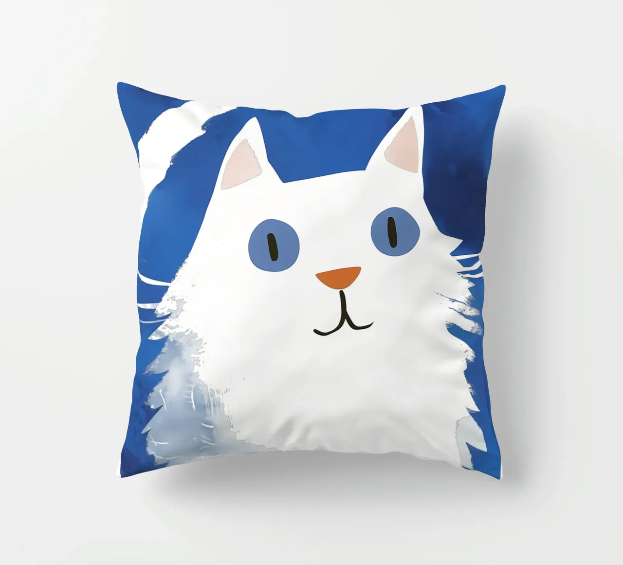 Simpatico gatto bianco per bambini cuscino da Autofocus