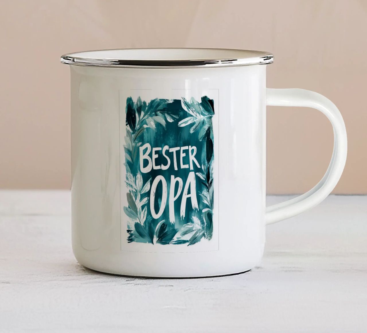 Bester Opa No 2 tazza in smalto da treechild