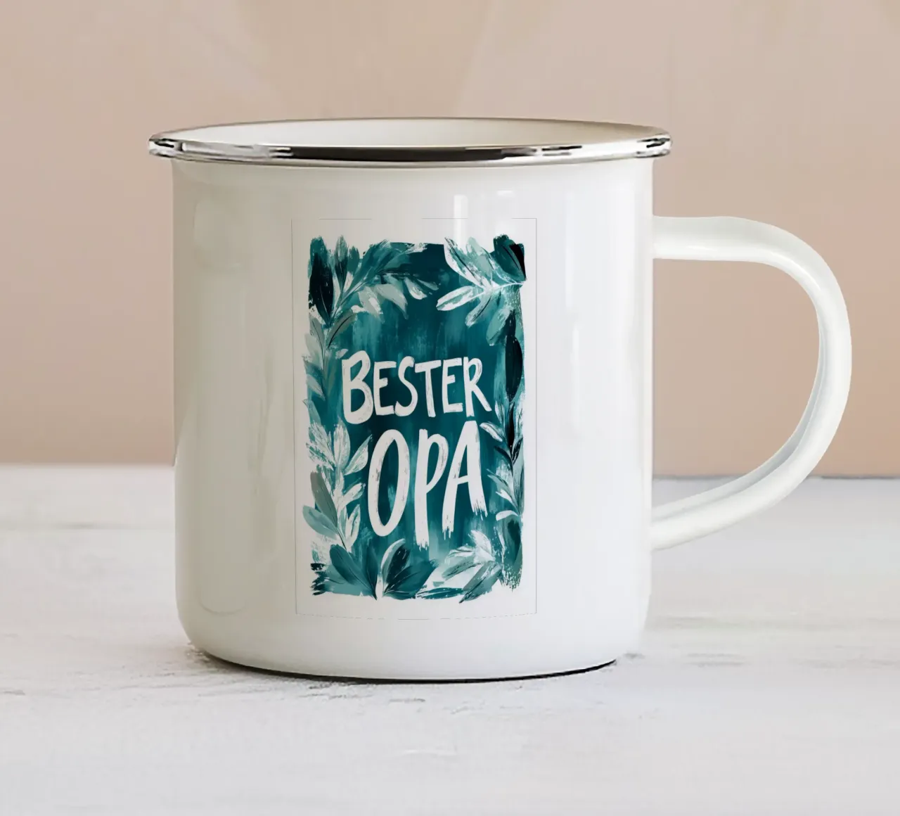 Bester Opa No 2 enamel mug by treechild