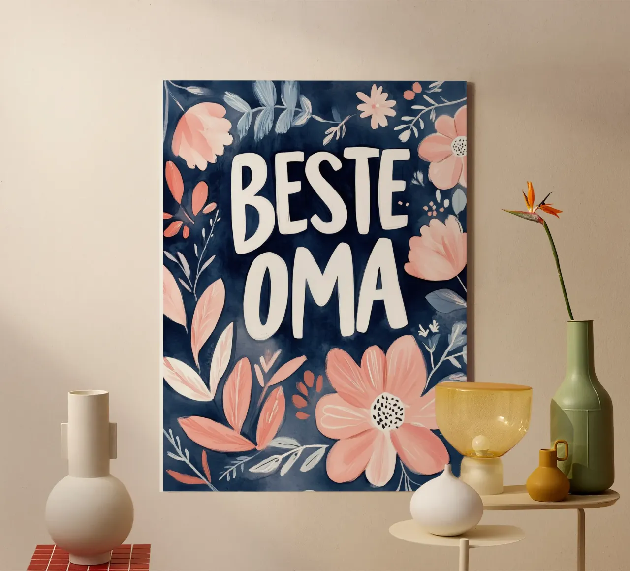 Beste Oma tela con Cornice a cassetta da treechild