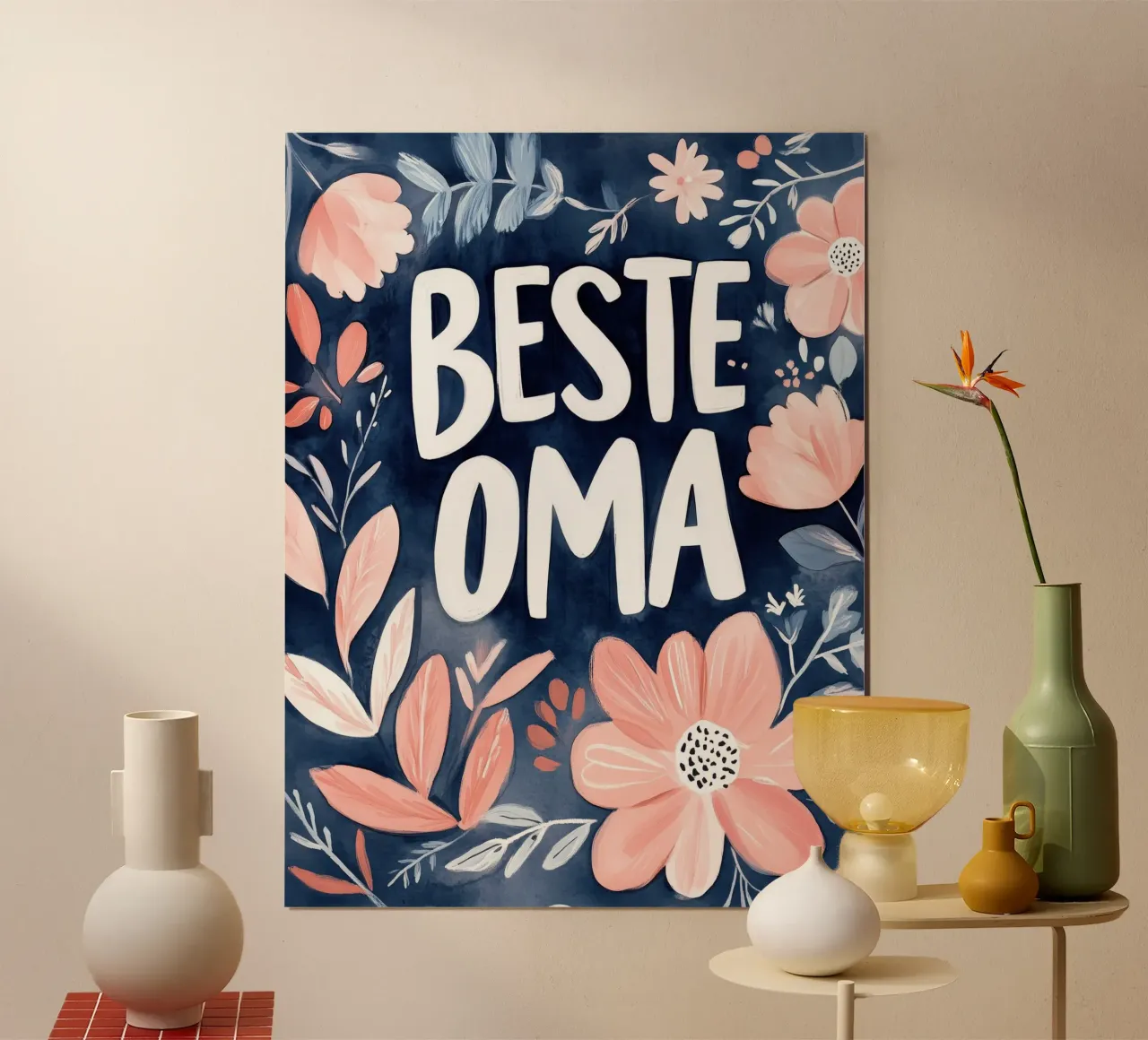 Beste Oma poster con telaio in plastica da treechild