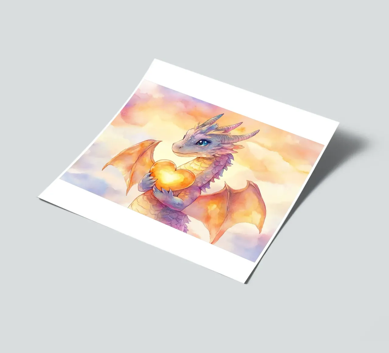 Drachenherz Stickerbogen von Théïa's Fantasia World