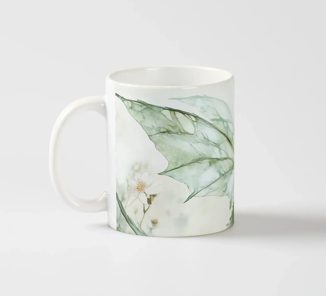 Drago di smeraldo: guardiano della natura tazza in ceramica da Théïa's Fantasia World
