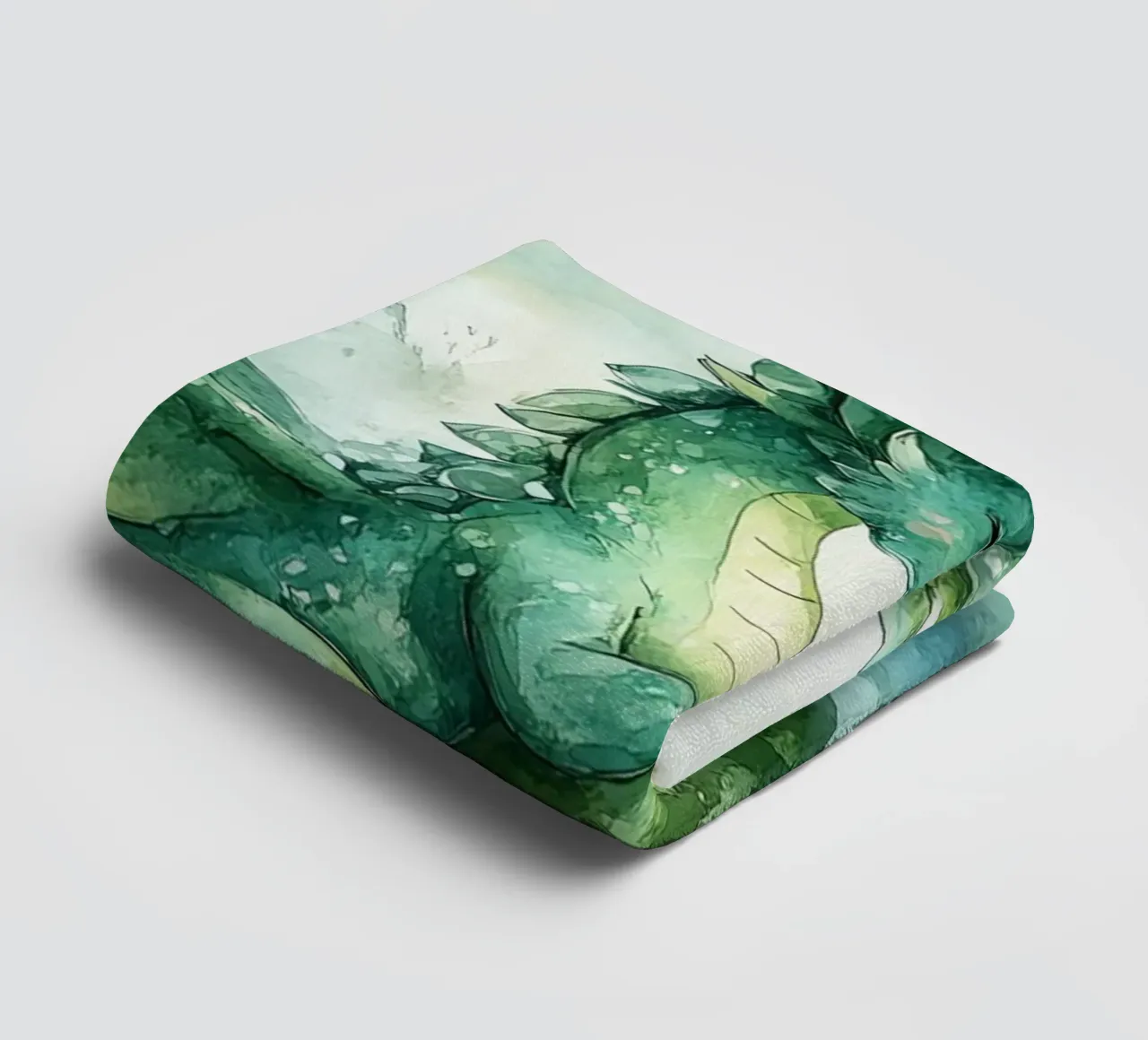 Smaragddrache: Hüter der Natur Handtuch von Théïa's Fantasia World