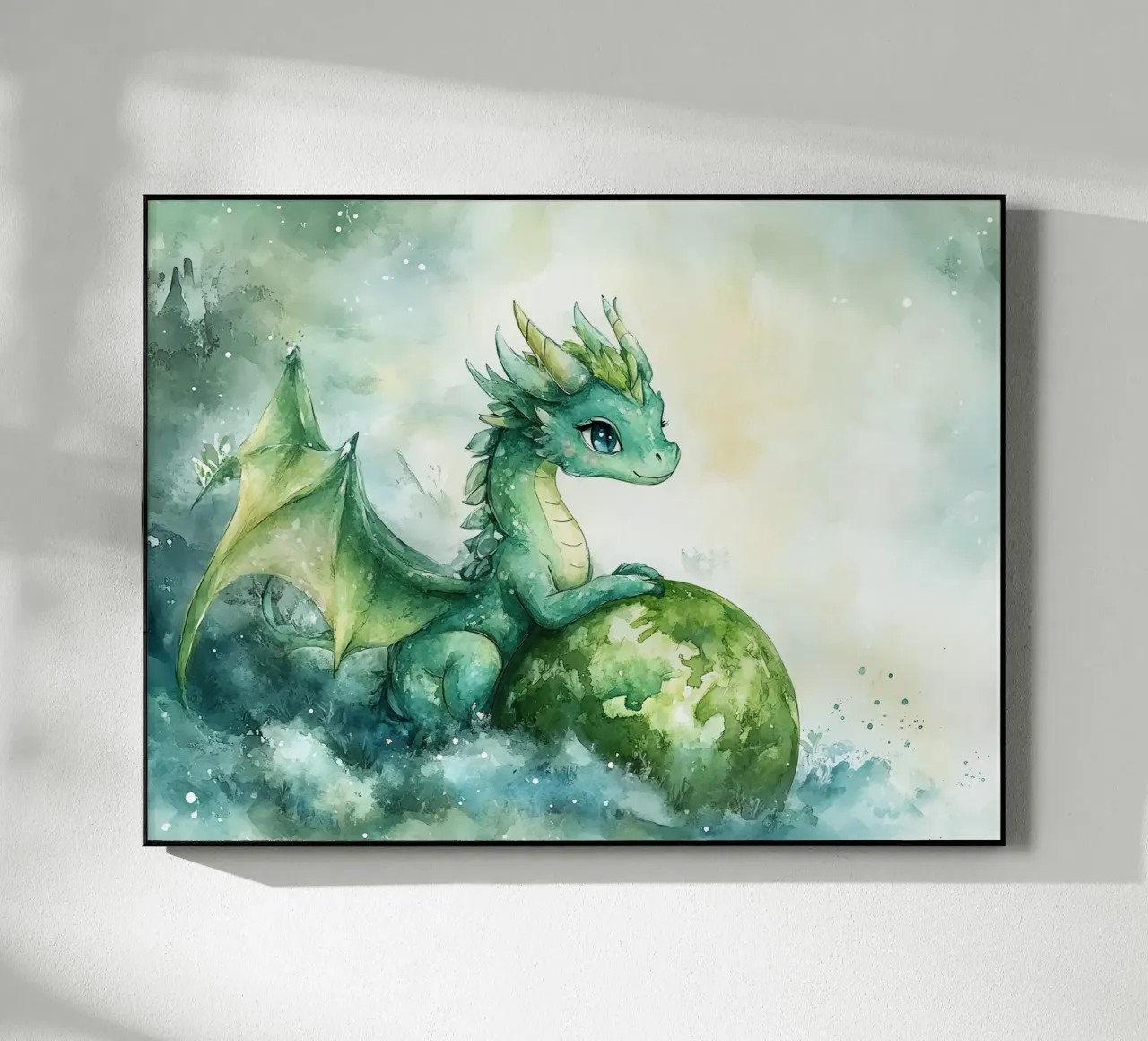 Smaragddrache: Hüter der Natur Acryl-Glas von Théïa's Fantasia World
