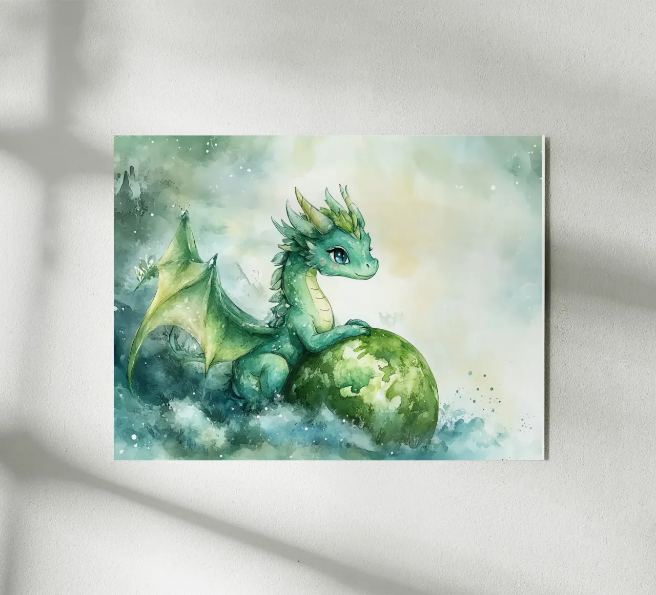 Smaragddrache: Hüter der Natur Acryl-Glas von Théïa's Fantasia World