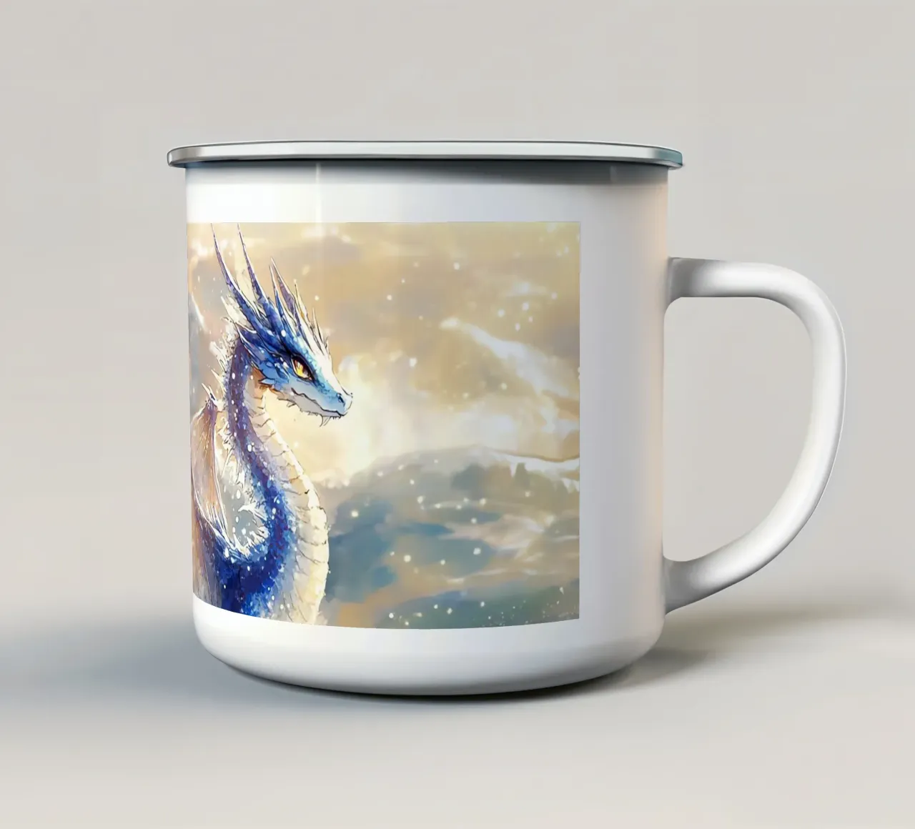 Il respiro del drago d'acqua tazza in smalto da Théïa's Fantasia World
