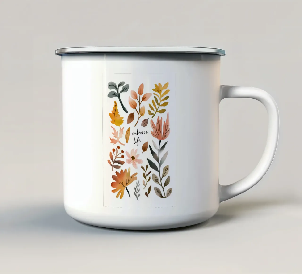 Embrace Life No 2 tazza in smalto da treechild