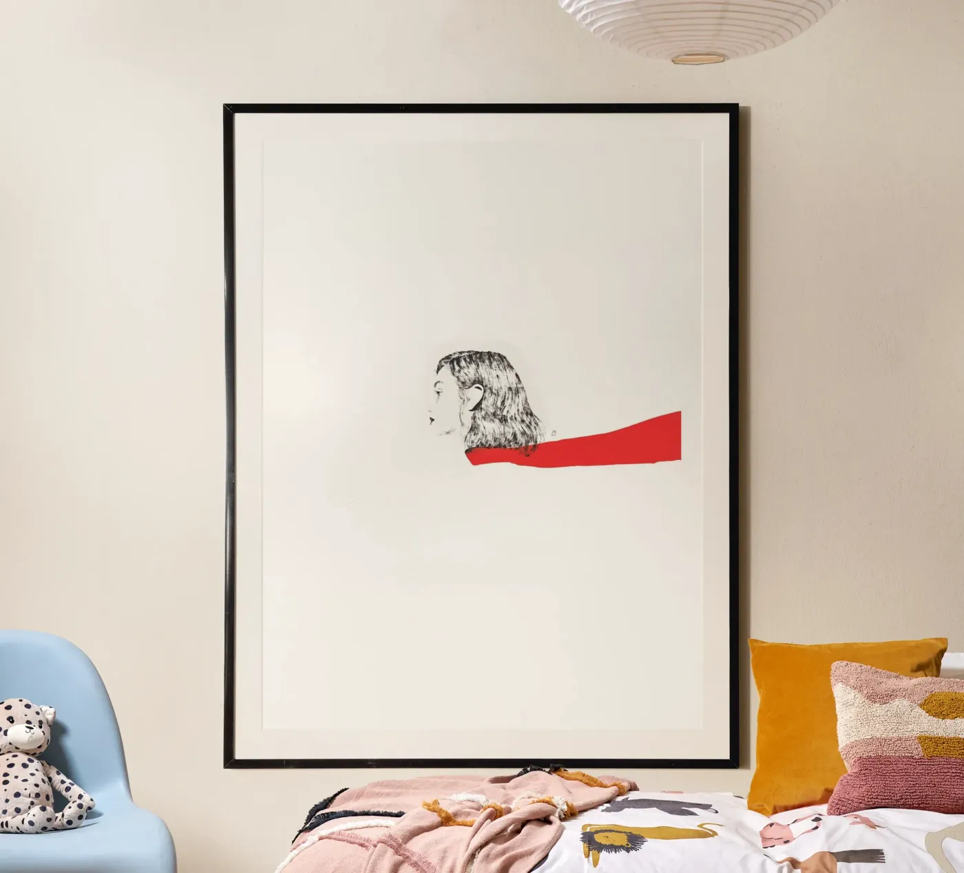 Untitled (Red Scarf) Poster von Manuel Rebollo