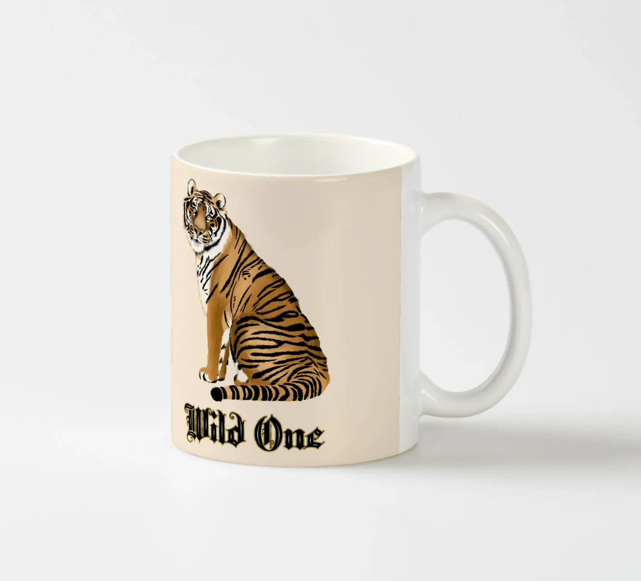 Selvaggio. Tigre. tazza in ceramica da CalliLetters