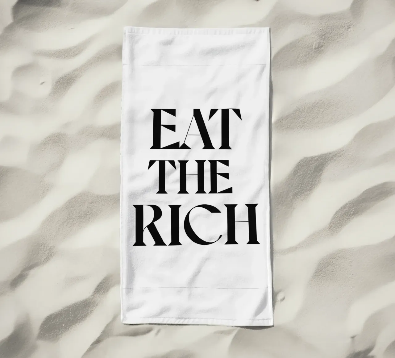 EAT THE RICH beach towel by n.4