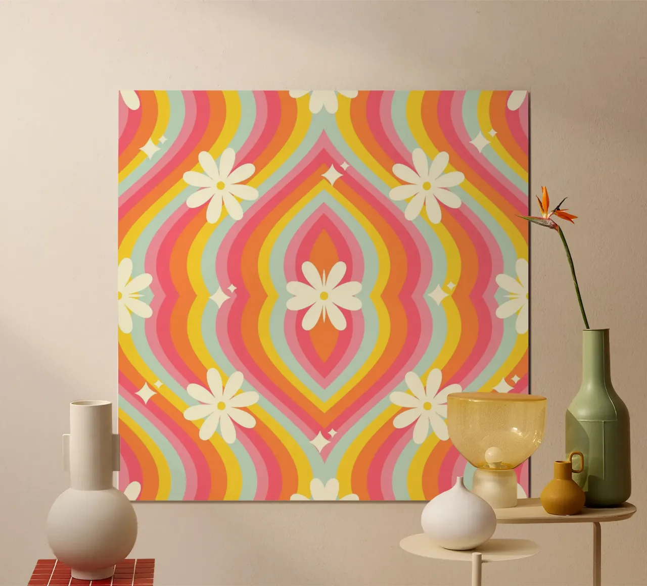 Ondulazione arcobaleno poster con telaio in plastica da Kiroiharu