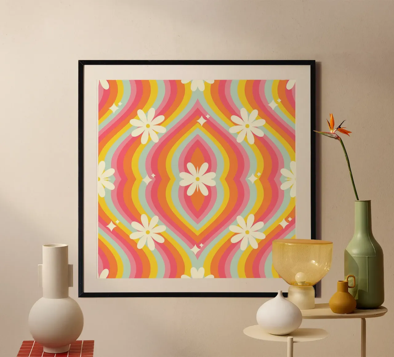 Ondulazione arcobaleno poster con telaio in plastica da Kiroiharu