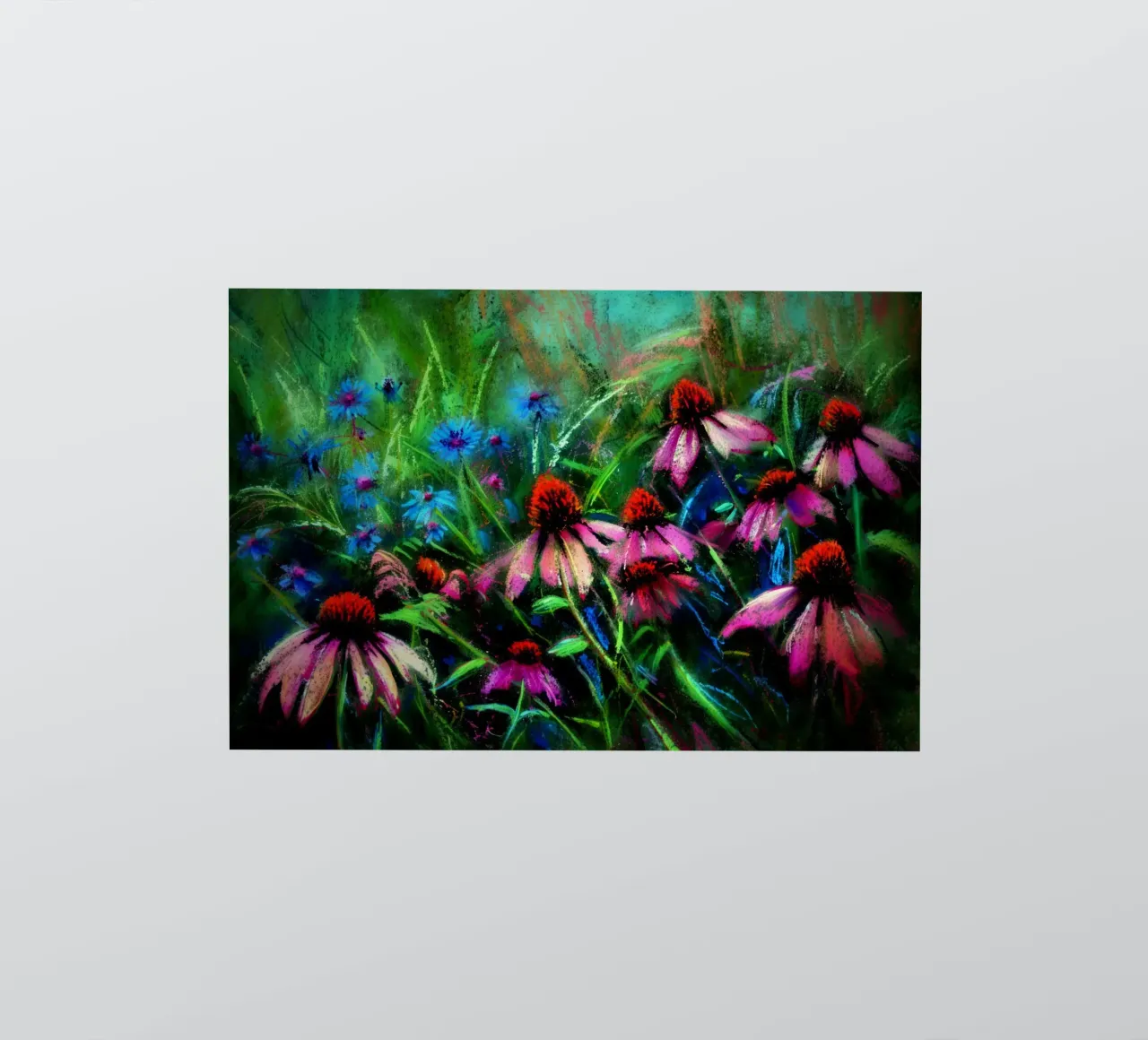 Dark Hand Painted Moody Flower Meadow sticker by Flower Garden - Uta Naumann