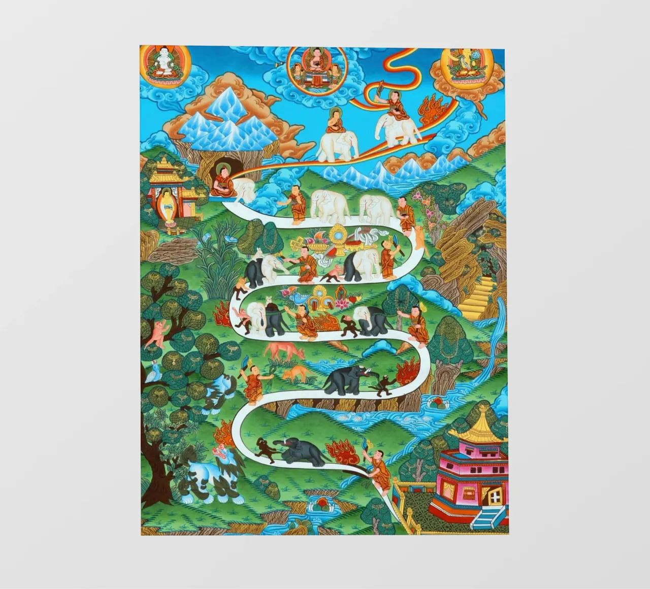 The Nine Mental Abidings Path of Samatha telo in pvc da ninetyninety