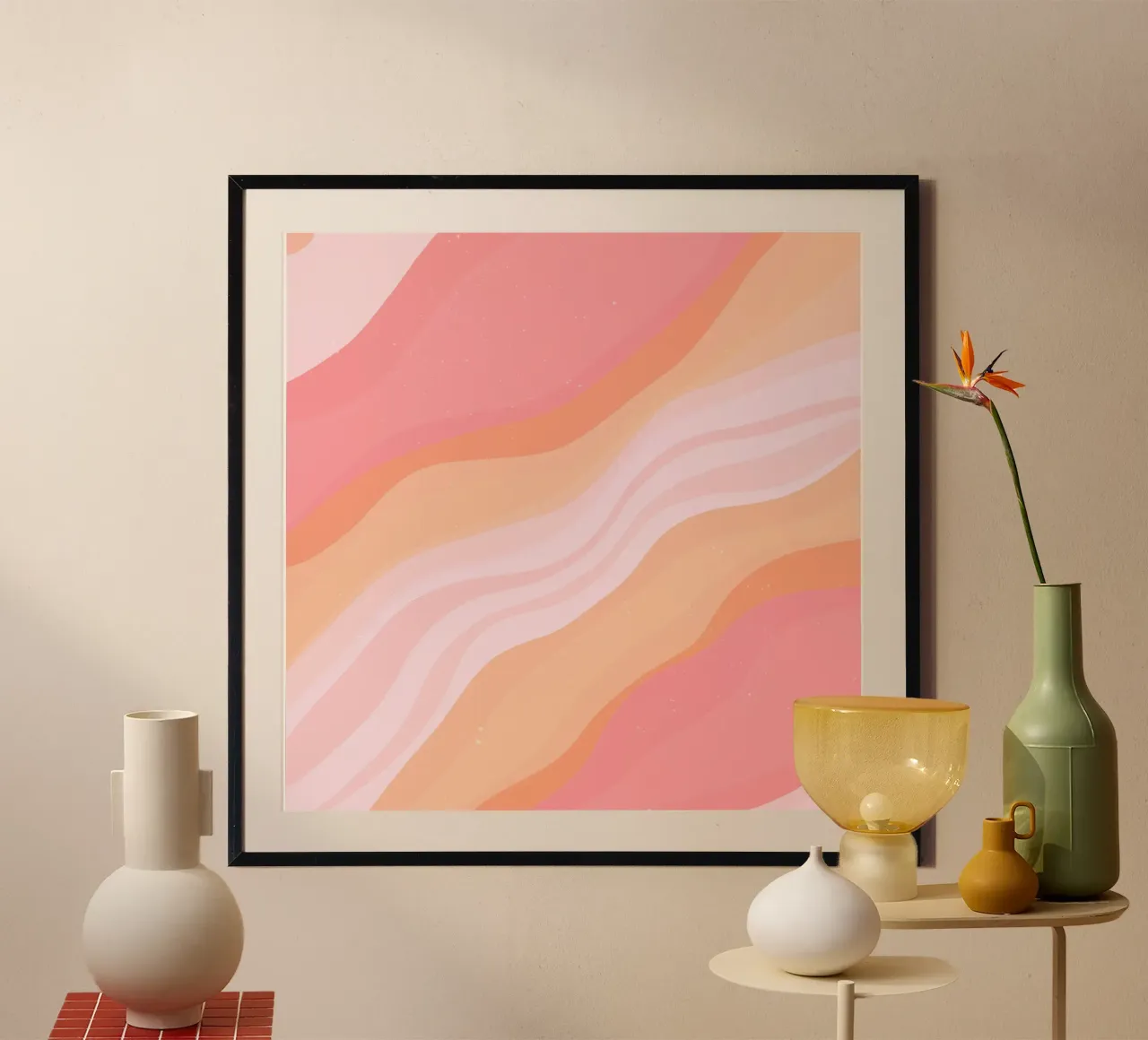 Sogni di pesca poster con telaio in alluminio da Kiroiharu