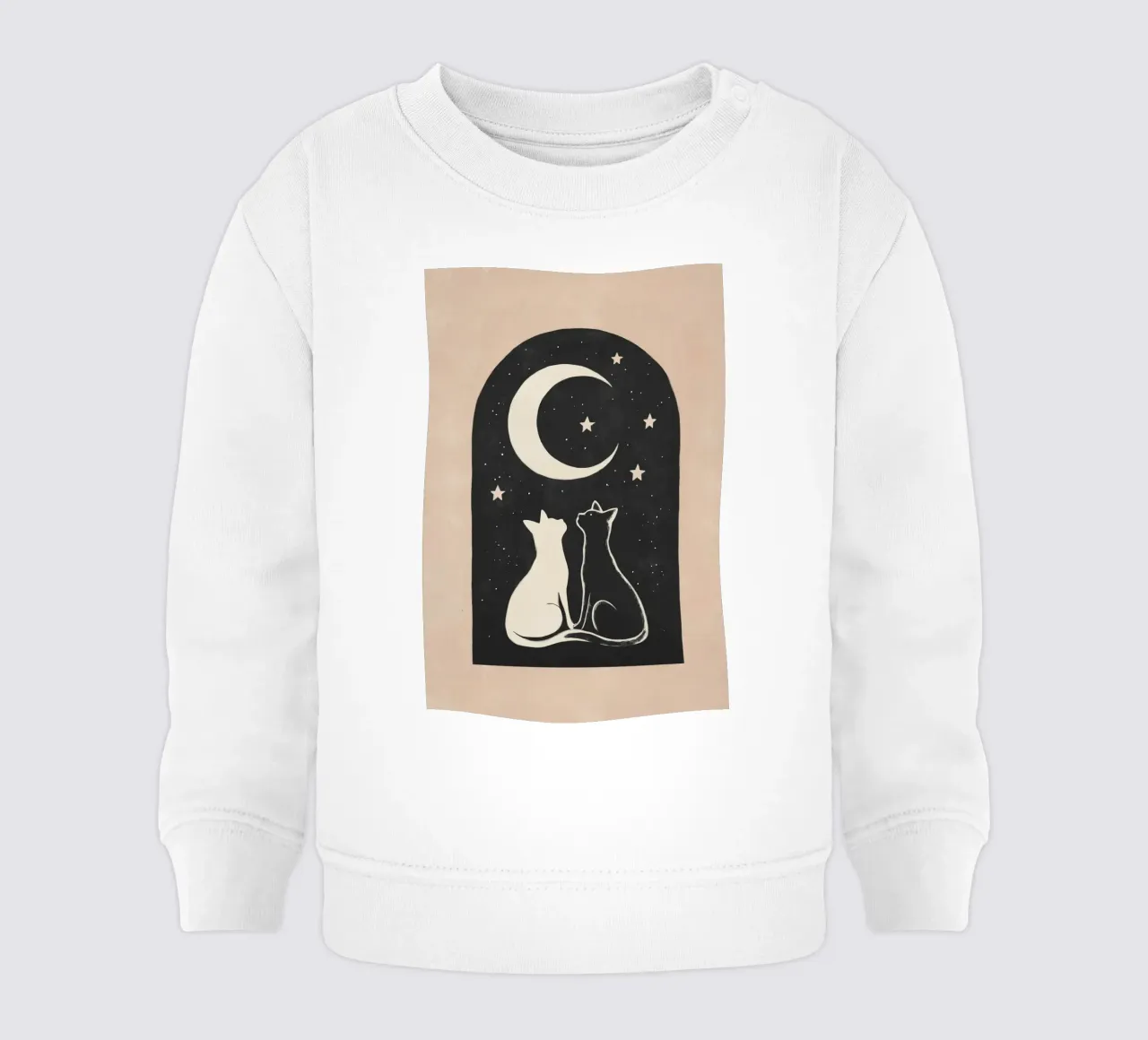 Coppia di gatti felpa neonato da Melloi Art Print