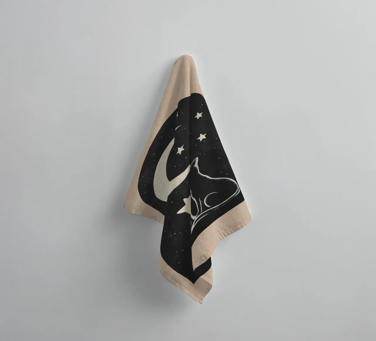 Coppia di gatti asciugamano da bagno da Melloi Art Print