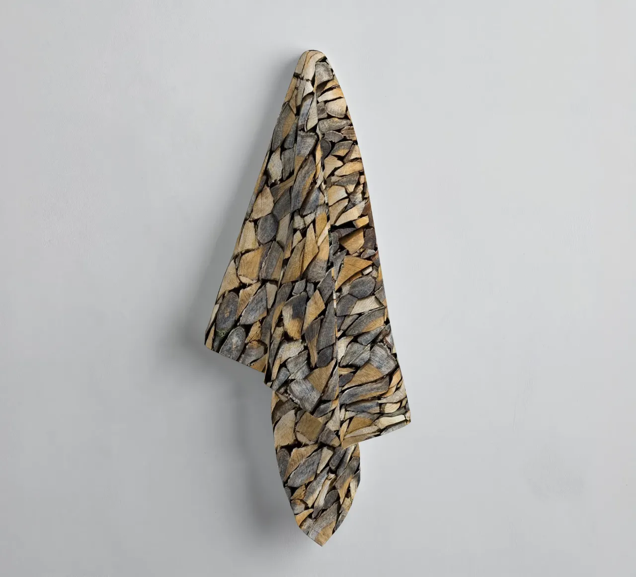 Rustic Warmth: Stacked Firewood towel by Curious Collections by Marielle Leenders