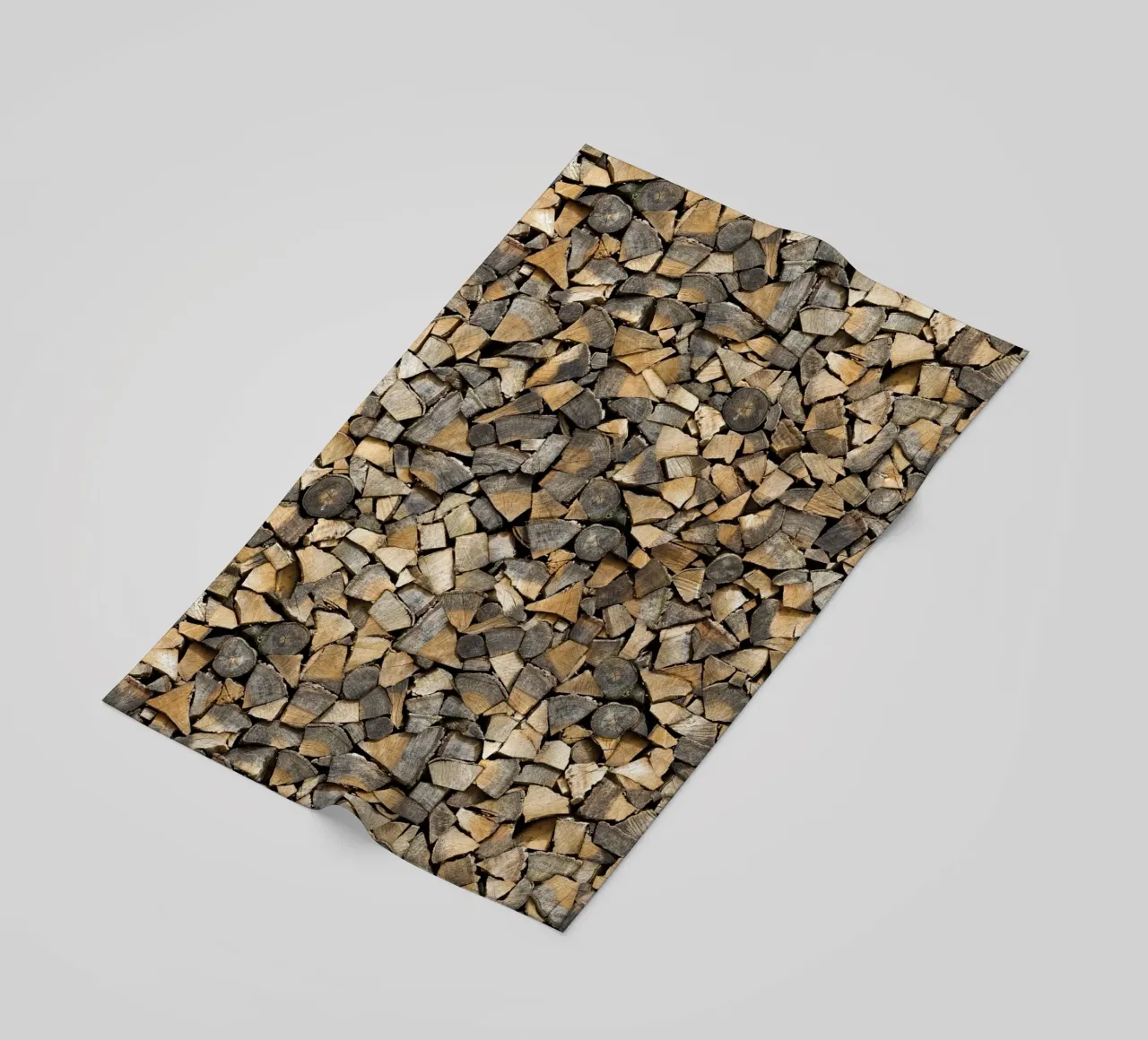 Rustic Warmth: Stacked Firewood telo mare da Curious Collections by Marielle Leenders
