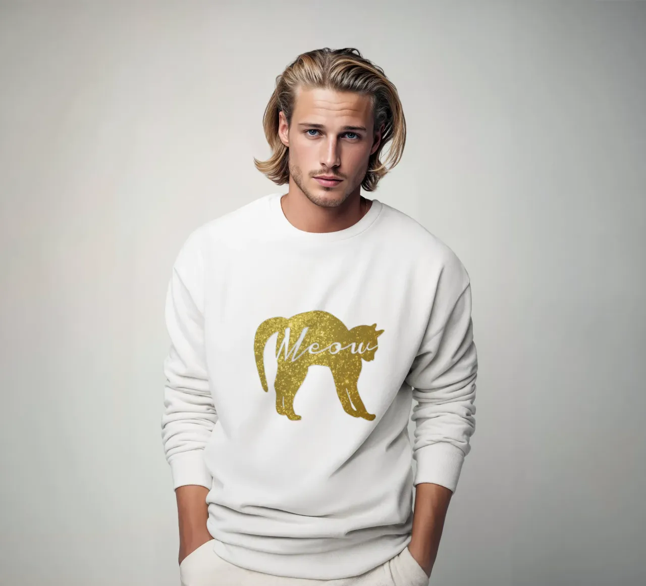 Golden Cat Meow felpa da IndigoBird