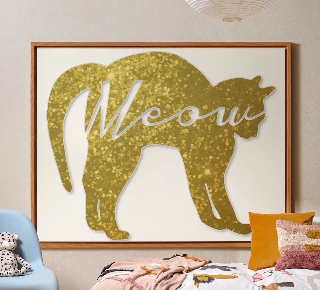 Golden Cat Meow alluminio dibond da IndigoBird