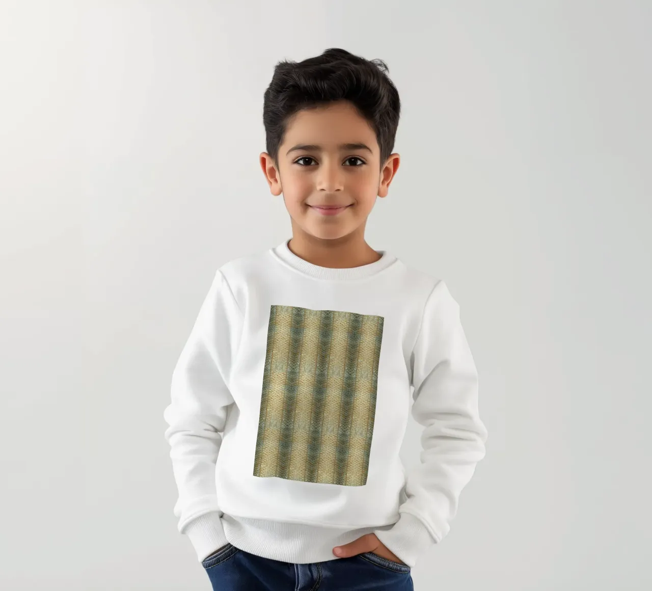 Aquatic Elegance: Fish Skin Pattern felpa bambino da Curious Collections by Marielle Leenders