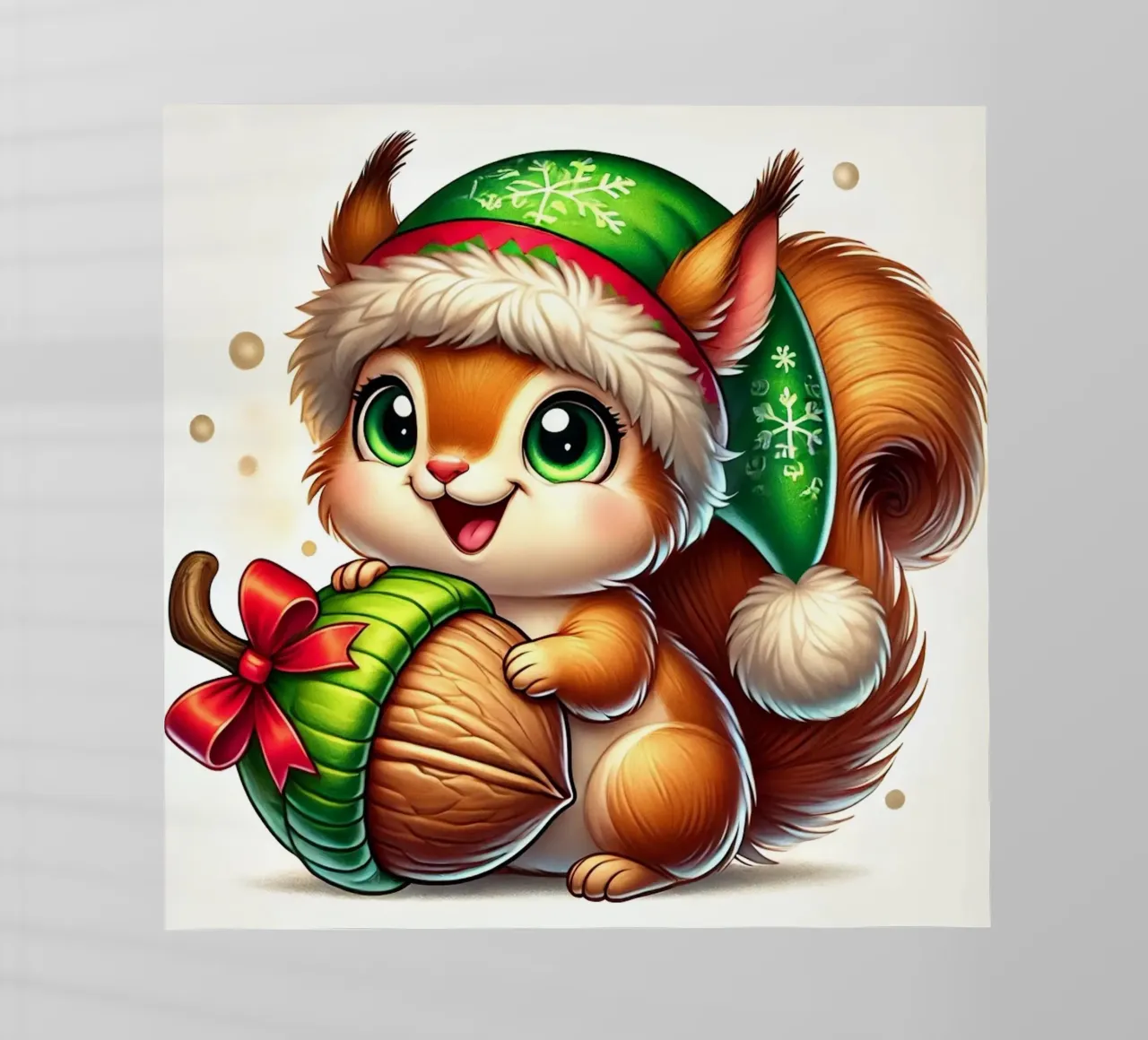 Christmas Squirrel backlit film by FluffyToons